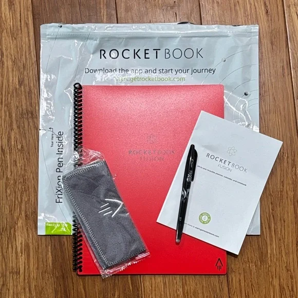 NEW: Rocketbook Fusion Smart Reusable Red Notebook -Standard Size - Picture 2 of 15